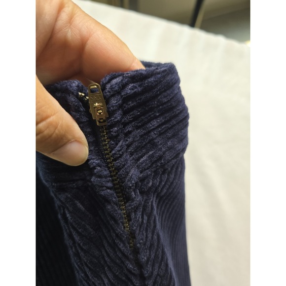 Talbots Skirt Womens 12 Navy Blue Corduroy Pockets Casual Career - Picture 9 of 10